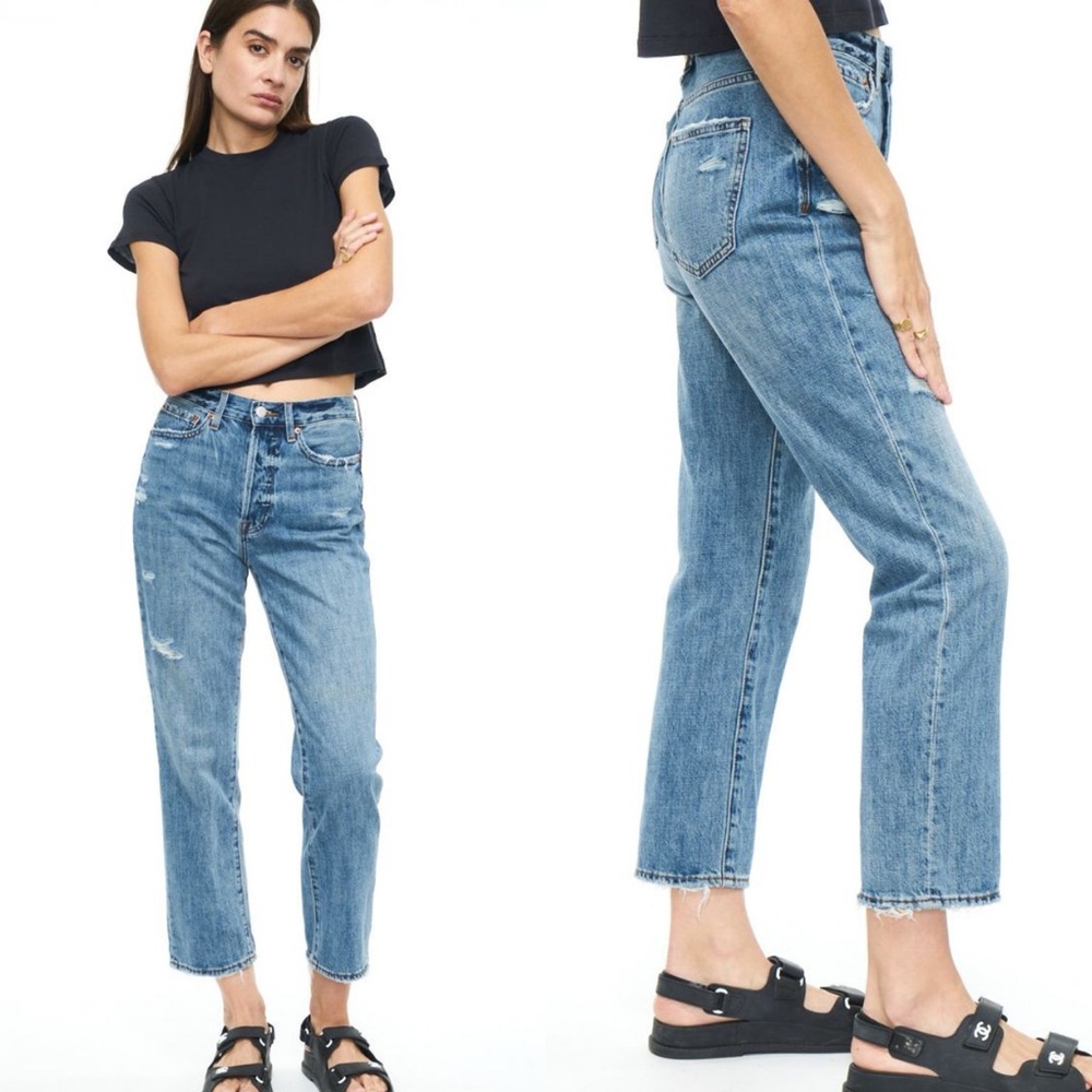 Pistola Charlie High Rise Straight Leg Ankle Length Button Fly Denim Wom… - Picture 7 of 16